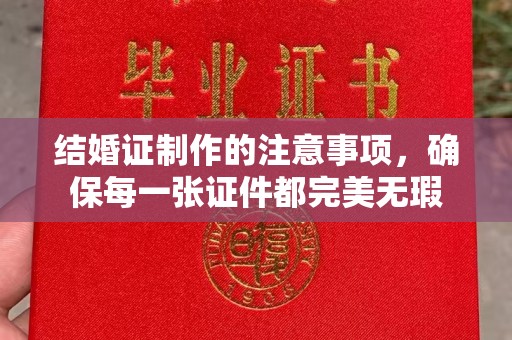 福鼎结婚证制作的注意事项，确保每一张证件都完美无瑕